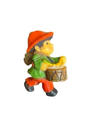 Hallmark Red Orange Green Drummer Boy Plastic Pin
